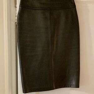 ￼Dolce Gabbana, spectacular, couture, leather pencil skirt. Vintage 1990s.
